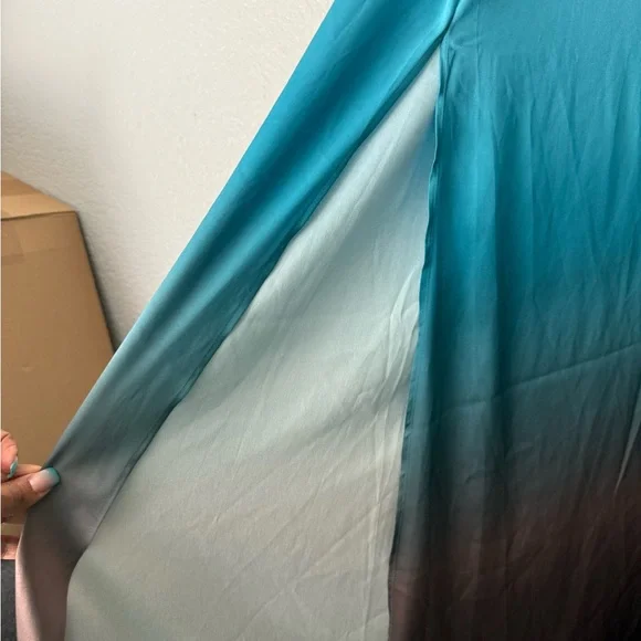 White House Black Market Women’s Dress Ocean ombre Expreso Size M - Picture 7 of 12